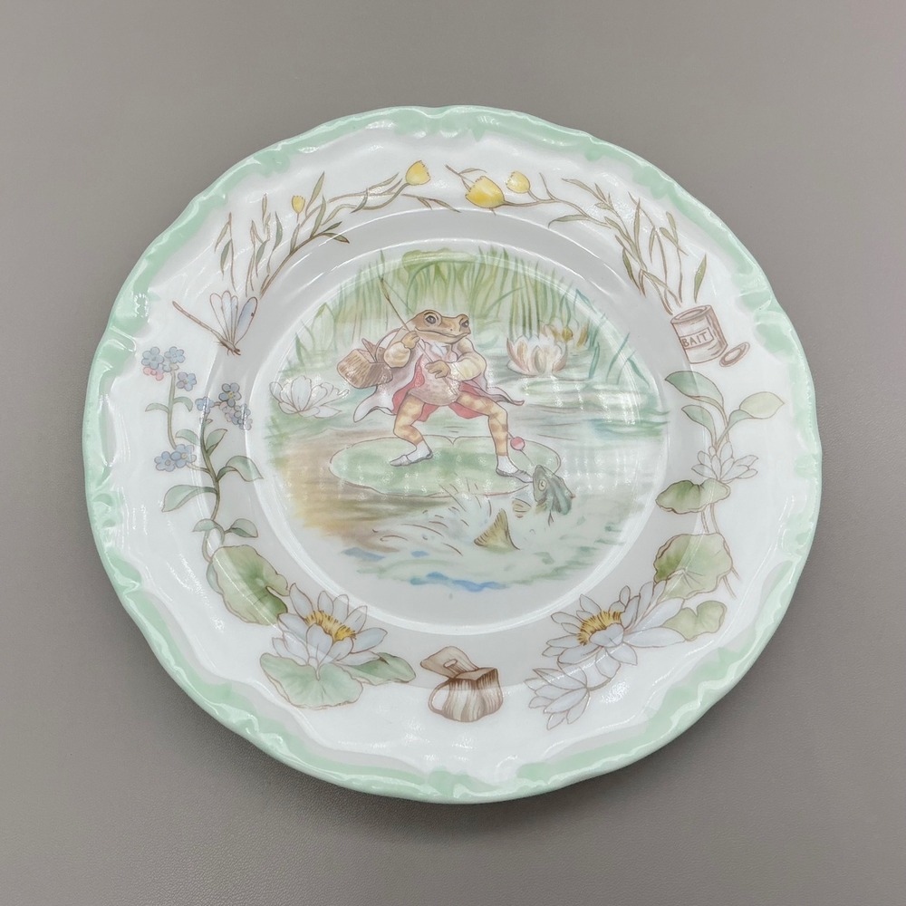 Royal Albert Beatrix Potter Jeremy Fisher Teatime Bone China Plate 1986 England